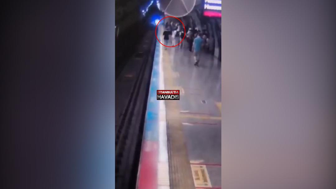Vezneciler Metro İstasyonu'nda intihar! O anlar güvenlik kamerasına yansıtıldı 2
